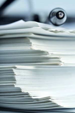 Conceptual shot of paper and office workの写真素材