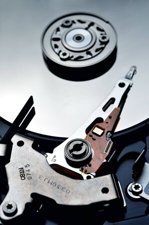 Close up shot of a computer hardisk