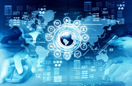 Concept of worldwide  internet  network connection