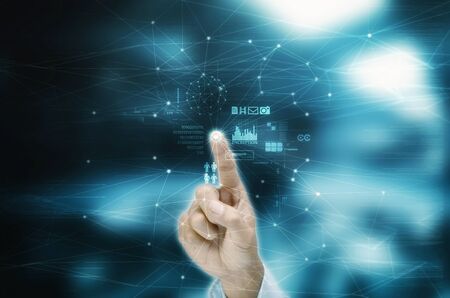Internet Technology Information graphical screen interface conceptの写真素材
