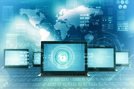 Internet Technology Secure network information conceptの写真素材