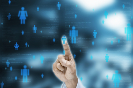 Internet Technology Social Networkor people connection  conceptの写真素材