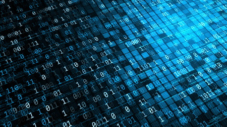 Internet Technology.Conceptual visualization of Information and data flow, exchange and processing...