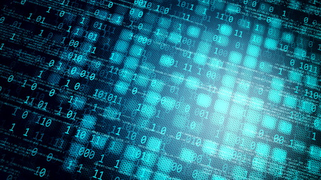 Internet Technology.Conceptual visualization of Information and data flow, exchange and processing...