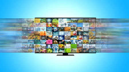 Internet streaming multimedia and broadband entertainment technologyの写真素材