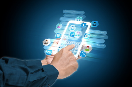 Internet social media and chatting application concept