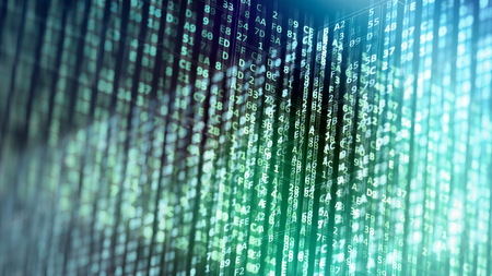 Conceptual image of Internet data and code programming in virtual world of information technology....
