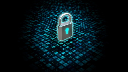 Conceptual Image of software and data security, safety and protection in virtual world of internetの写真素材