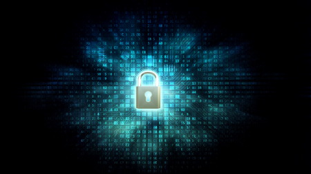 Conceptual Image of software and data security, safety and protection in virtual world of internetの写真素材