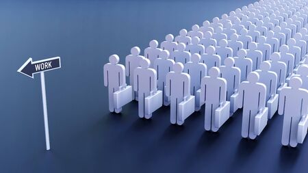 Unemployment business worker or human resources in business conceptual image. You can change the...