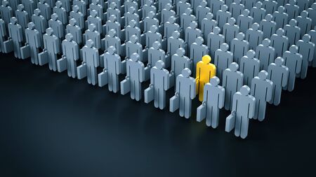 The golden candidate. Business worker or human resources in business conceptual image.の写真素材