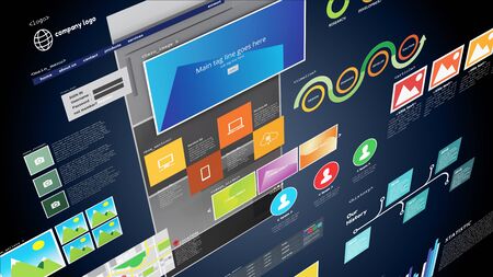 Conceptual image of Website design and development projectの写真素材