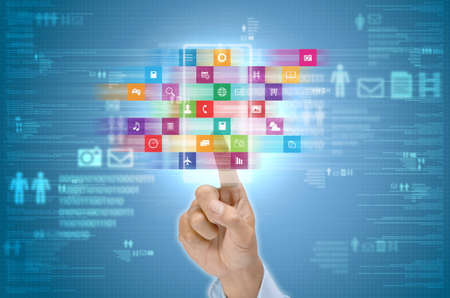 internet information technology conceptual image of mobile application