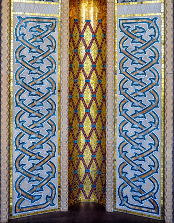 Islamic interior mosaic artworkの写真素材
