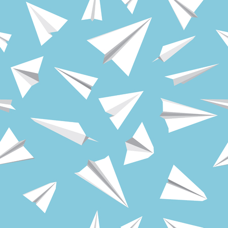 Paper plane seamless patternのイラスト素材