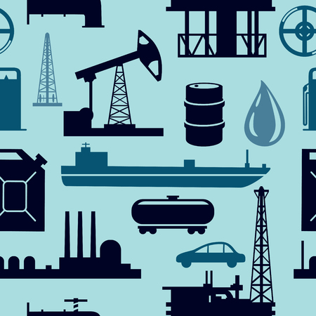 Oil industry patternのイラスト素材