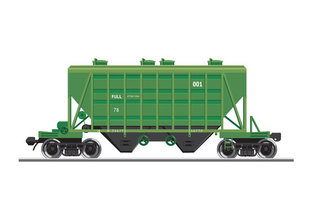 Rail wagon for construction materialsのイラスト素材