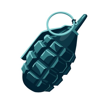 Grenade isolated on whiteのイラスト素材