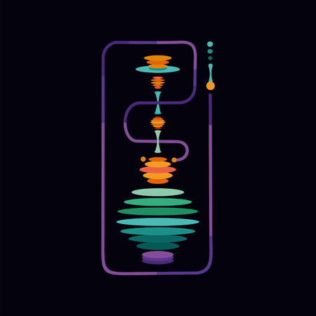 Hookah. Isolated vector sign with a vibration colorのイラスト素材