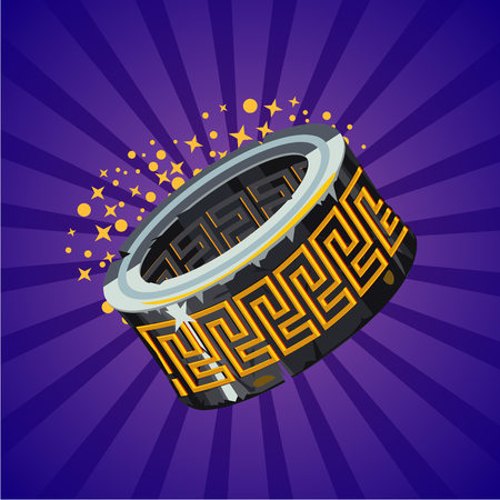 Magic fantasy ring. Video game assets. Cartoon vector illustration. Design concept.のイラスト素材