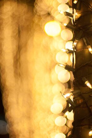 Bokeh on yellow gold background