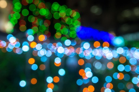 Bokeh of colorful blinking