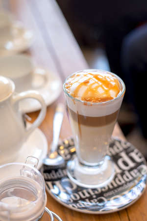 Coffee caramel macchiatoの写真素材
