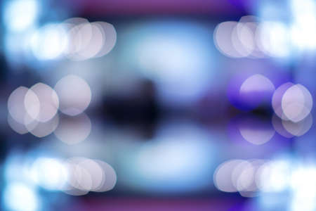 Blue Festive Christmas elegant abstract background with bokeh lights