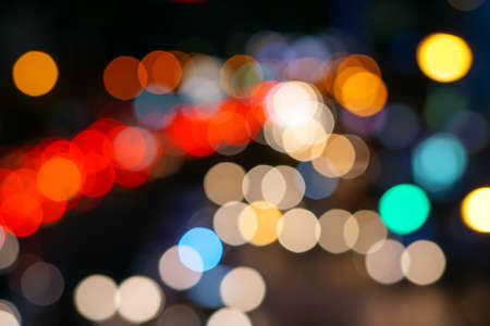 The colorful abstract of the urban night.の写真素材