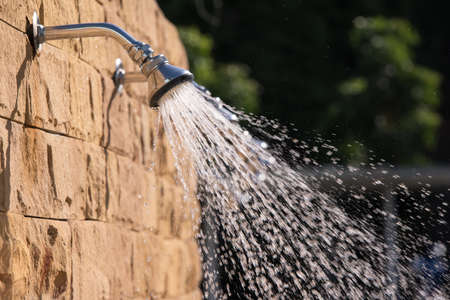 shower with water stream