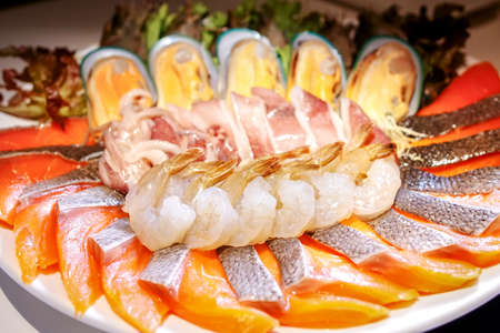 Seafood set menuの写真素材