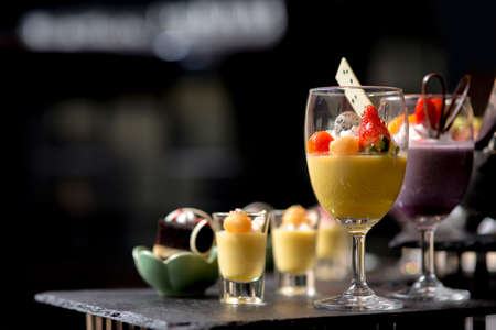 Sweet fruite dessert cornerの写真素材