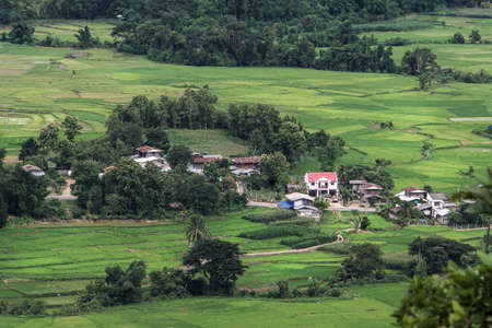 Small valley in Nan Provice in northern thailandの写真素材