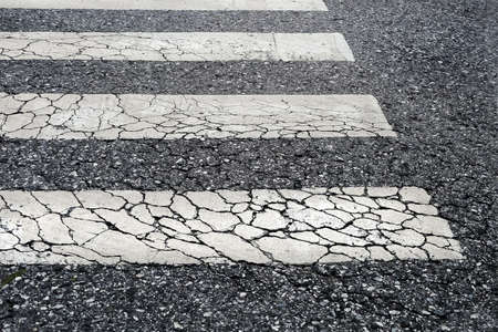 Ruined zebra crossing