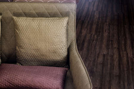 backrest pillow in living roomの写真素材