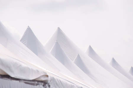 top of large white tent for clear background