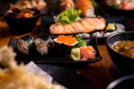 Japanese maki sushi rollの写真素材
