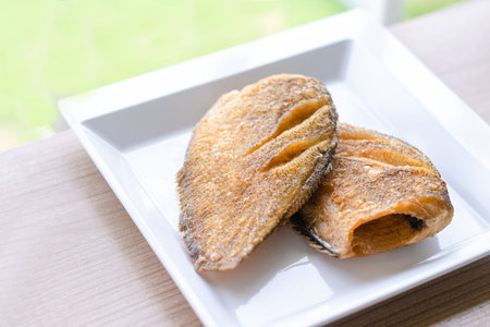Pla Slid Tod - deep fried salty preserved dry gourami fish