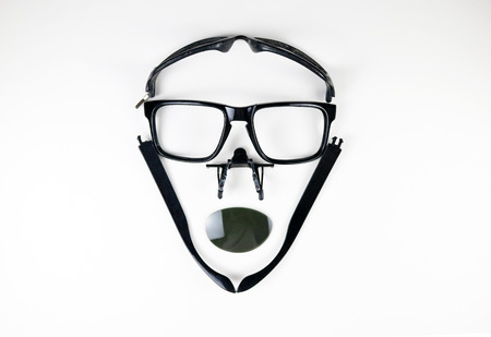 broken glassesの写真素材