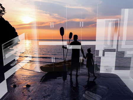 outdoor activity imagination background .Using the program color range and clipping mask to included two images togetherの写真素材