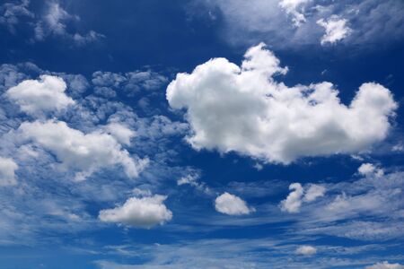 Beautiful white clouds with the blue sky.