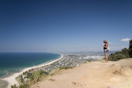 View from Mount Maunganui, New Zealandの写真素材