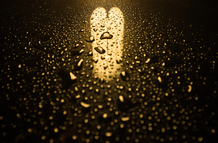 Water drop on the groundの写真素材