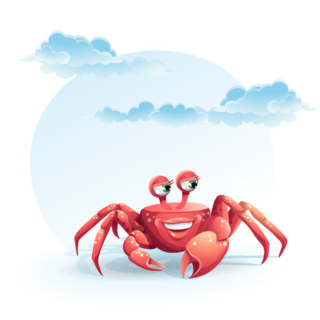 illustration merry crabのイラスト素材