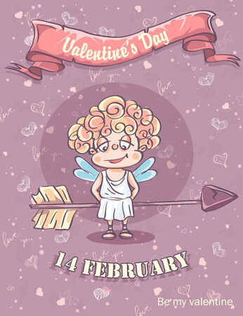 Greeting card for Valentineのイラスト素材