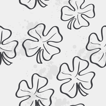 Seamless texture with clover leaf for St. Patrickのイラスト素材
