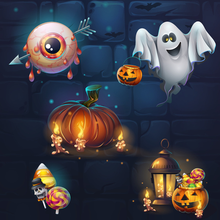 Theme halloween vector illustration.のイラスト素材