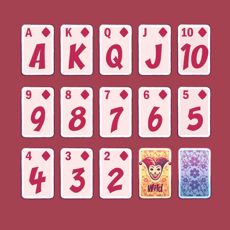 Playing cards for poker, full deck diamonds cards suit