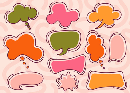 Blank speech bubble packのイラスト素材