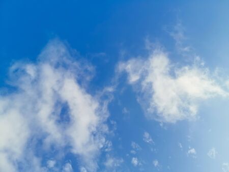 blue sky background with beautiful white clouds, tiny clouds.